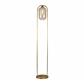 Lux & Belle Floor Lamp - Satin Brass Metal & Amber Glass