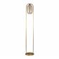 Lux & Belle Floor Lamp - Satin Brass Metal & Amber Glass