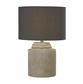 Zara Table Lamp - Cement Base & Fabric Shade