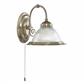 American Diner Wall Light - Antique Brass & Clear Glass