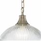 American Diner Ceiling Pendant - Antique Brass & Glass