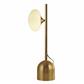 Pebble Table Lamp - Gold & White Oval
