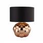 Dot Bubble Table Lamp - Copper Glass With Black Drum Shade