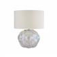 Dot Bubble Table Lamp- Iridescent Glass &  White Drum Shade