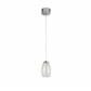 Cyclone Ceiling Pendant - Chrome & Clear Glass