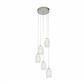 Cyclone 5Lt Ceiling Pendant - Chrome & Clear Glass