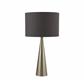 Lux & Belle Table Lamp - Satin Nickel & Grey Fabric Shade