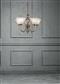 Cameroon 5Lt Ceiling Pendant - Antique Brass & Marble Glass