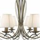 Andretti 8Lt Ceiling Pendant - Antique Brass & Ivory Shades