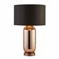 Lux & Belle Table Lamp Copper Glass and Black Fabric Shade