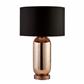 Lux & Belle Table Lamp Copper Glass and Black Fabric Shade
