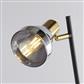 Westminster 3Lt Floor Lamp-Black, Satin Brass & Smoked Glass