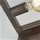 Oblong 2Lt Table Lamp - Rustic Brown Metal