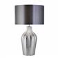 Chevron Table Lamp - Smoked Ribbed Glass with Grey Shade