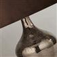 Disco Table Lamp - Ceramic Mosaic & Brown Suede Shade