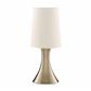 Touch Table Lamp - Antique Brass Metal & Cream Fabric Shade