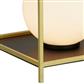 Block Table Lamp - Gold Metal & Opal Glass