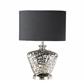 Network Table Lamp -Chrome with Black Oval Shade