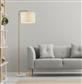 Gallow Floor Lamp - Antique Gold, Marble Base & White Shade