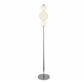 Snowball 3Lt Floor Lamp - Chrome Metal & Opal Glass Shade