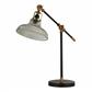 x Berwick Table Lamp - Black & Brass with Clear Ribbed Glass