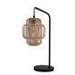 x Java Table Lamp - Black with Bamboo Frame Shade