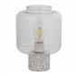 x Vessel Table Lamp - Terrazzo Base With Glass Shade