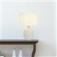 x Moon Table Lamp - Grey & White Textured Ceramic