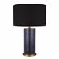 x Liberty Table Lamp - Blue Glass with Black Shade