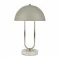 x Dome Table Lamp - Grey Metal & Marble