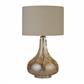 x Torino Table Lamp - Amber Glass With Linen Shade