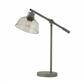 x Canterbury Table Lamp - Clear Glass & Grey Task