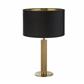 London Table Lamp - Knurled Brass & Black Velvet Shade