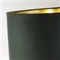 Scarborough Table Lamp - Crystal, Brass Metal & Green Velvet