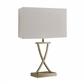 Club Table Lamp - Antique Brass with White Rectangle Shade