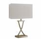 Club Table Lamp - Antique Brass with White Rectangle Shade