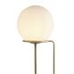 Sphere Floor Lamp - Antique Brass with Opal Glass Shade