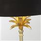 Palm Table Lamp - Satin Brass & Black Velvet Shade