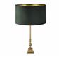 Whitby Table Lamp - Antique Brass & Green Velvet Shade