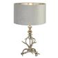 Lux & Belle Antler Table Lamp Silver & Grey Shade