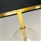 Oxford Table Lamp - Glass, Brass, Green Velvet Shade