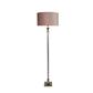 Lux & Belle Floor Lamp -Clear Glass & Chrome with Pink Shade