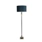 Lux & Belle Floor Lamp -Clear Glass & Chrome with Teal Shade