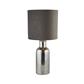 1Lt Table Lamp In Chrome With Grey Suede Shade
